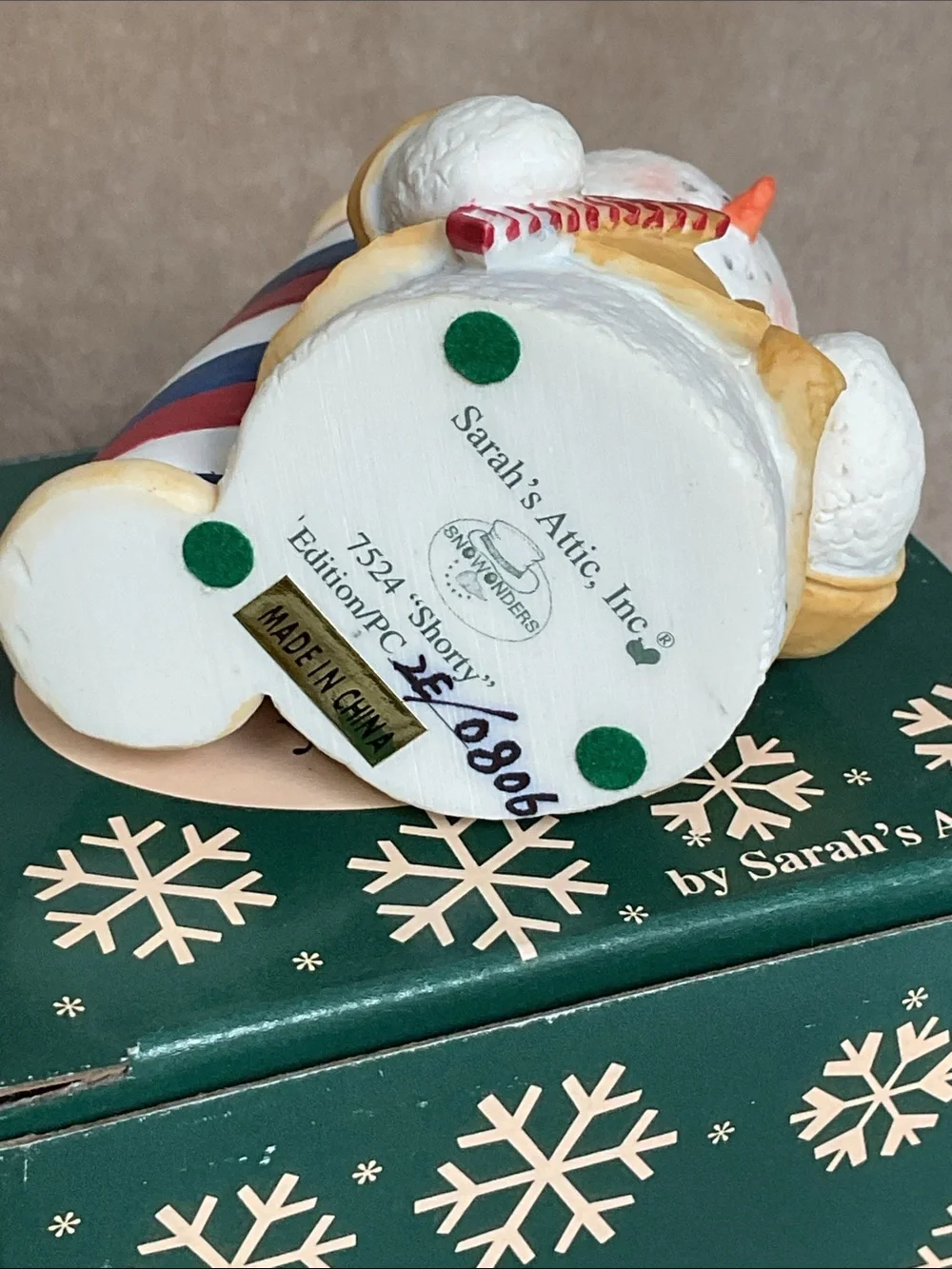 Snowbonders 'At Work' Barber Snowman Figurine by Snowonders